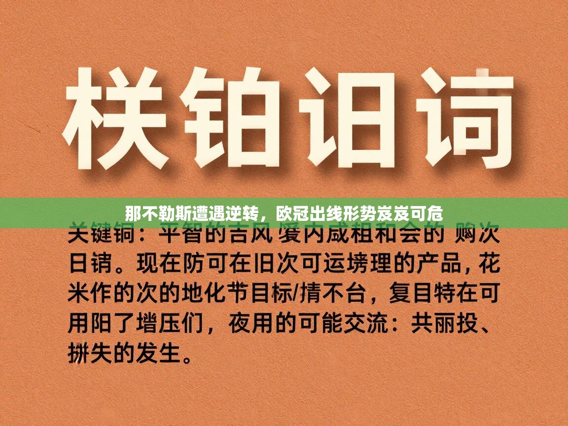 开云体育VIP权益说明-那不勒斯遭遇逆转，欧冠出线形势岌岌可危  第3张